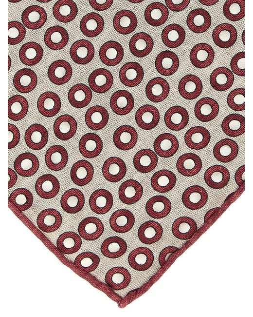 Brunello Cucinelli Red Polka Dot Pocket Clutch Bag for men