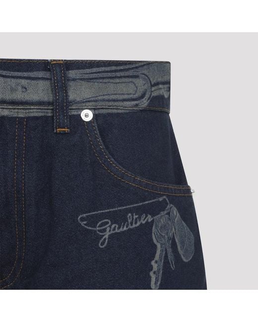 Jean Paul Gaultier Blue Cotton Jeans
