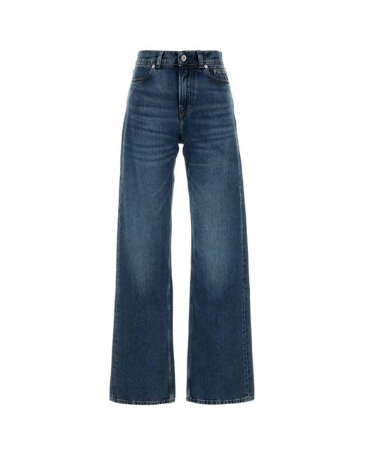 Our Legacy Blue Denim Wide-Leg Jeans