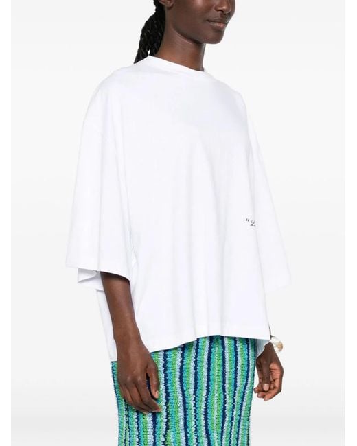Jacquemus White Le Palmier Cotton T-Shirt