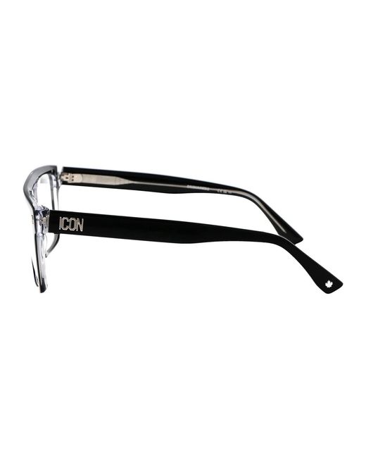 DSquared² Black Crystal Acetate Glasses for men