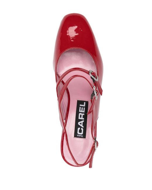 CAREL PARIS Pink Banana Patent Leathet Pumps