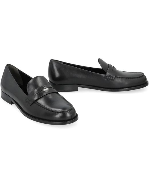 Tory Burch Black Leather Moccasins