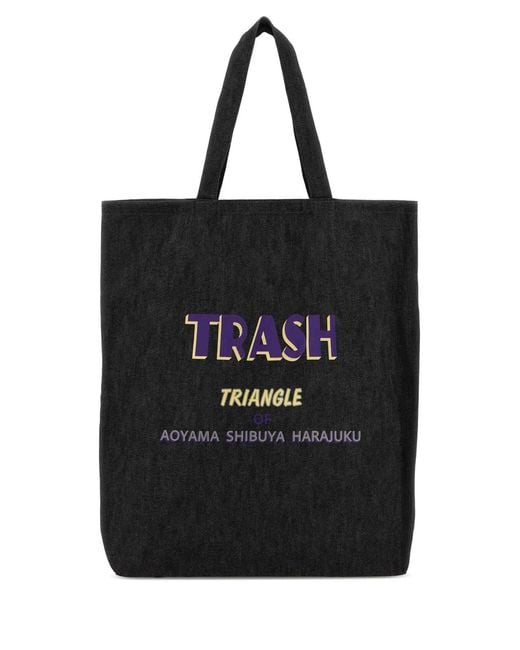Needles Black Grocery Bag for men