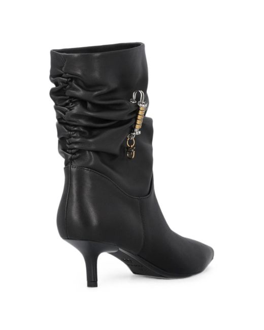 Pinko Black Leather Rubber Shoes