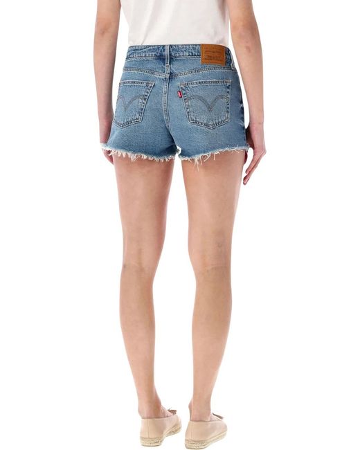 Levi's Blue Low Rise Denim Shorts