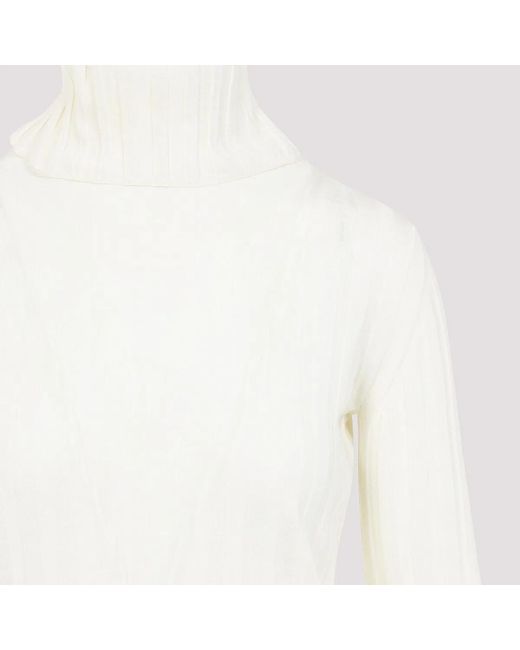 Carven White Turtle Neck Underpinning Pullover