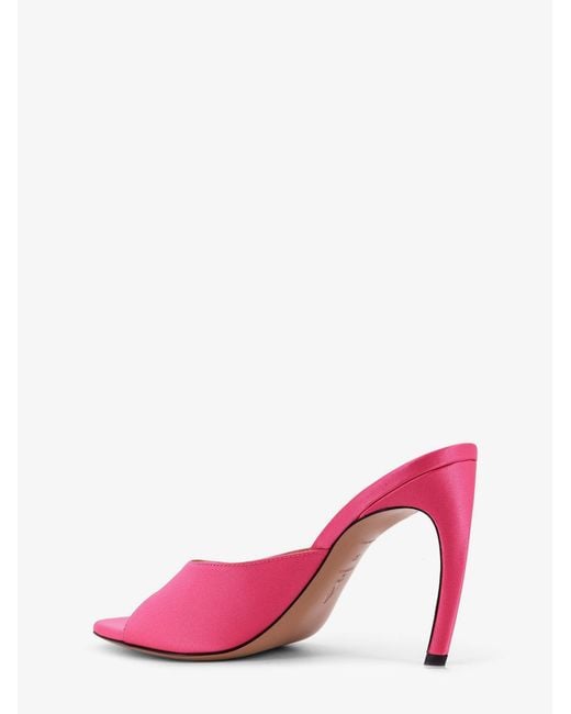 The Attico Pink Betta Satin Sandals