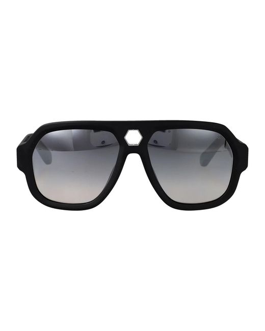Philipp Plein Black Matte Acetate Sunglasses