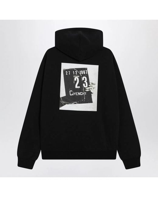 Givenchy Black Couture Seam Sweatshirt With Clapperboard Print for men