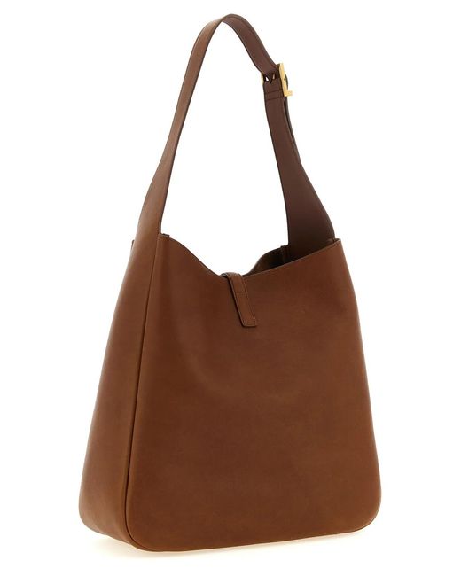 Saint Laurent Brown 'Le 5 À 7' Large Shoulder Bag