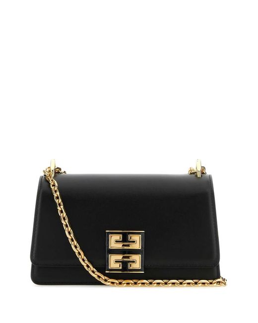 Givenchy Black Leather Small 4G Shoulder Bag