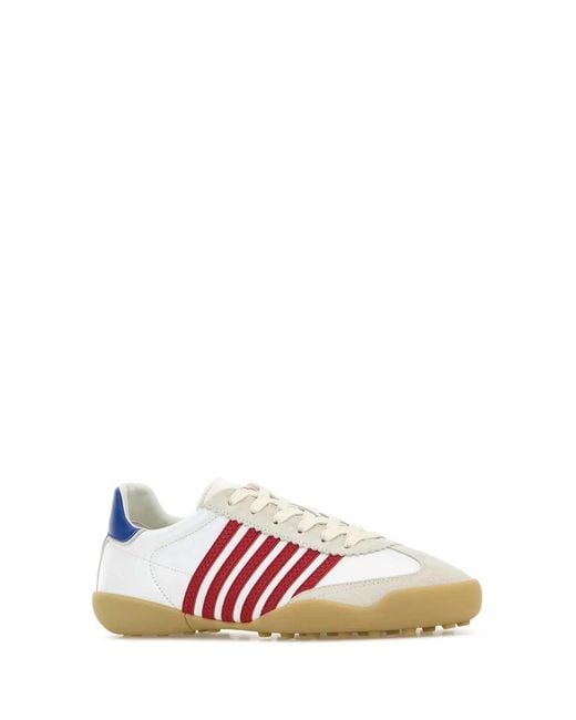 DSquared² Pink Lace-Up Low Top Sneakers for men