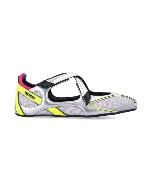 The Attico Blue Floor 1 Mesh Ballerina