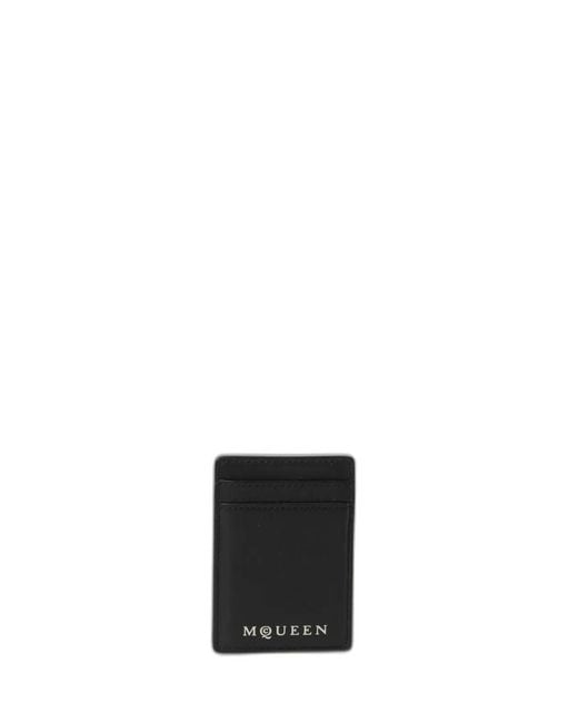 McQueen White Calf Skin Wallets for men