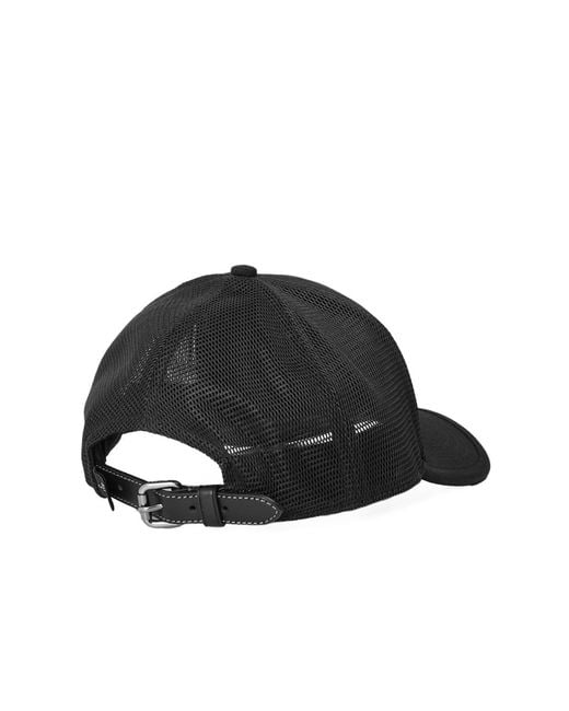 COACH Black Embroidered Logo Trucker Hat Cap