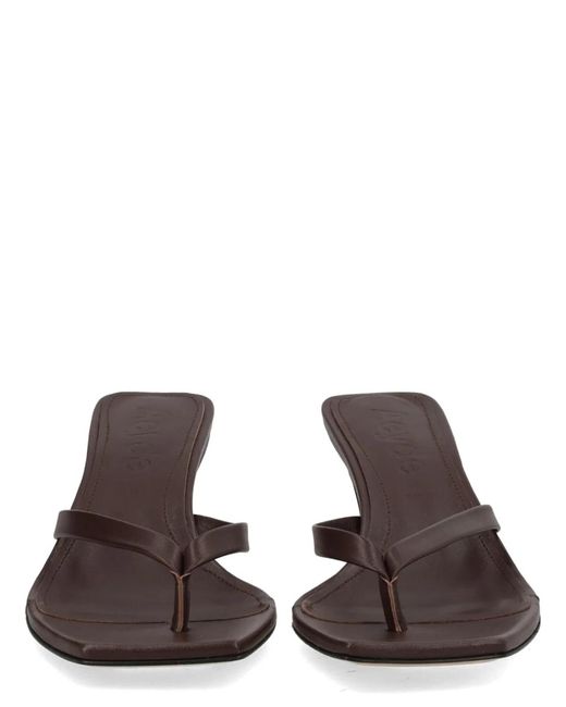 Aeyde Brown Sandalo "Wilma" Con Tacco
