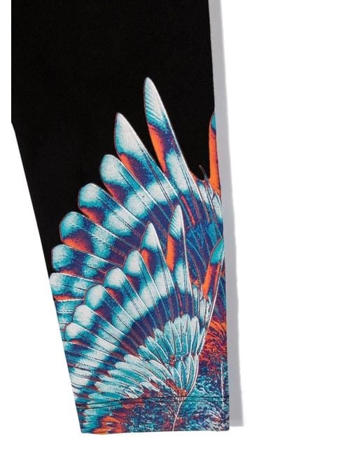 Marcelo Burlon Black Marcelo Burlon County Of Milan Birds Wings Leggings