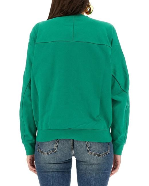 McQueen Green Varsiity Skull Sweatshirt