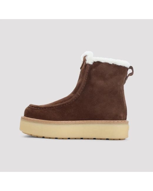Prada Brown Suede Ankle Boots