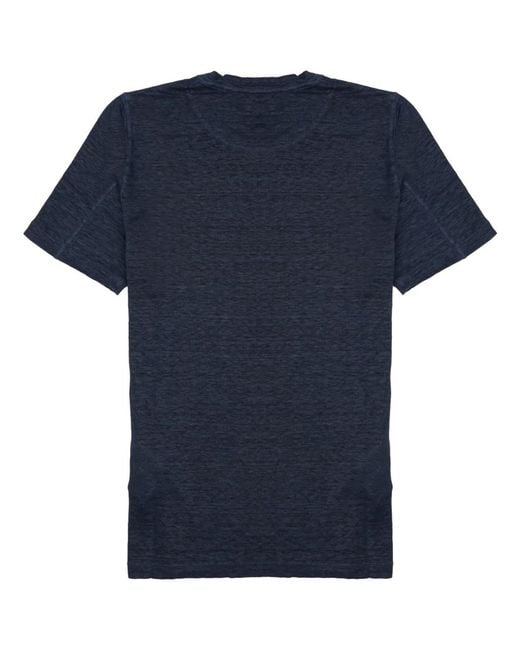 120% Lino Blue T-Shirt for men