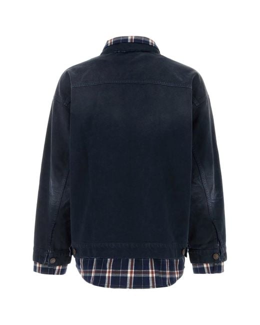 Balenciaga Blue Dark Denim Jacket for men