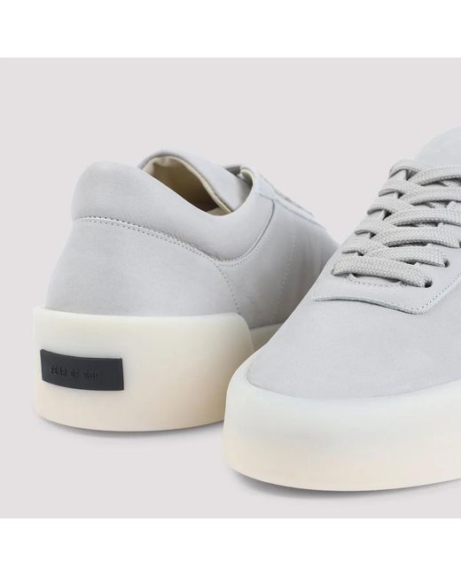 Fear Of God White Light Leather Aerobic Low Sneakers for men
