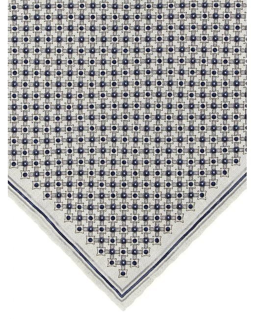 Brunello Cucinelli Gray Double Face Silk Pocket Clutch Bag for men
