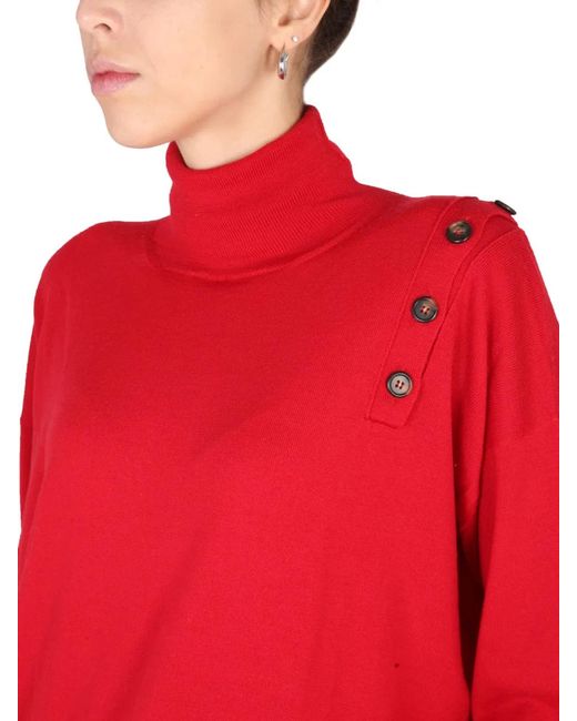 Stefano Mortari Red Turtleneck Shirt