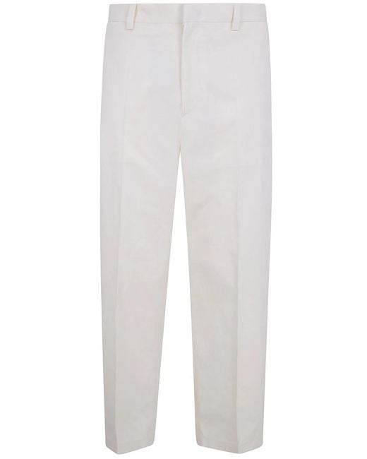 Jil Sander White Classic Trouser for men