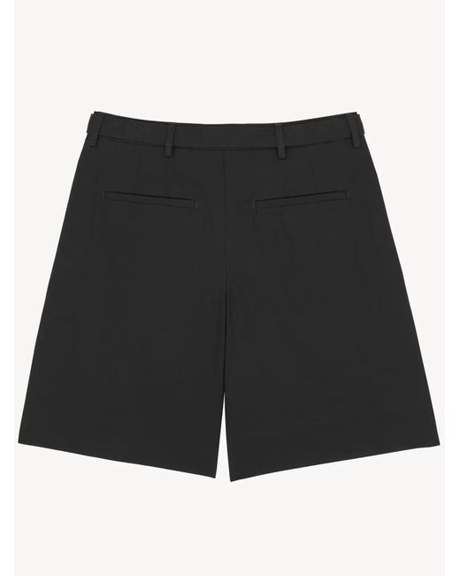 Saint Laurent Black Fit Cotton Bermuda Shorts for men