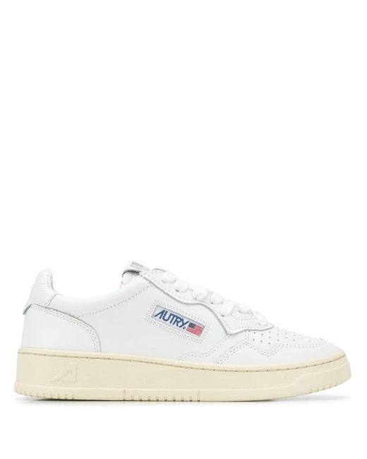 Autry White Medalist Low Sneakers