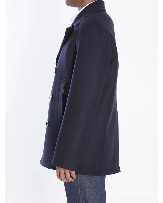 Gucci Blue Midnight Wool Coat for men