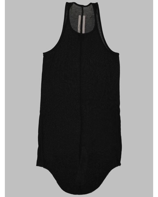 Rick Owens Black Tank Top "Basic Rib"