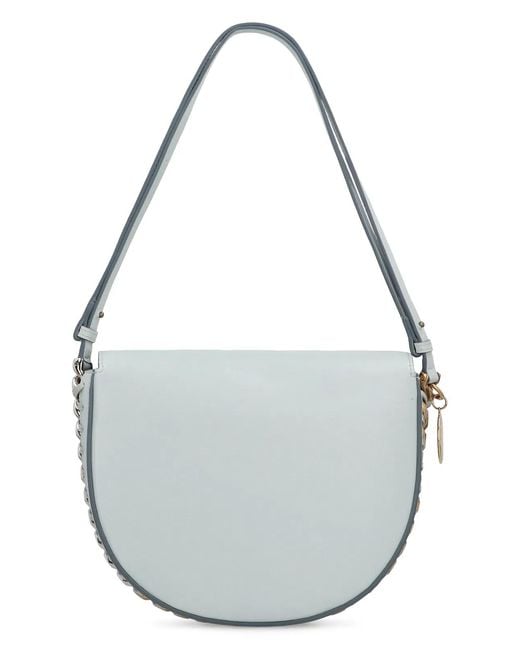 Stella McCartney Gray Shoulder Bag With Flap Medium Frayme