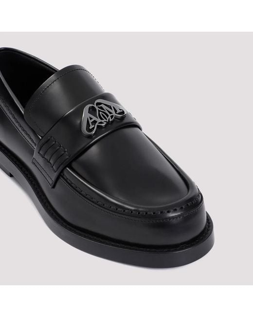 McQueen Black Seal Loafers
