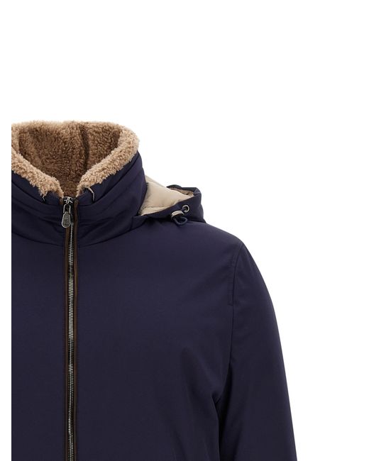 Brunello Cucinelli Blue Padded Jacket for men