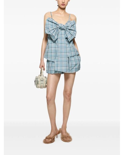 Acne Blue Organic Cotton Shorts