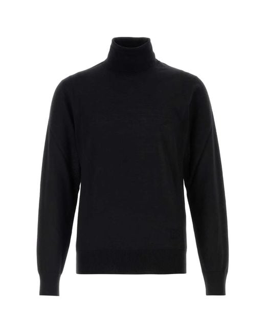 Dolce & Gabbana Black Wool Sweater for men