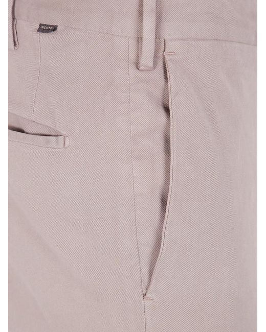 Incotex Brown Regular Trousers for men