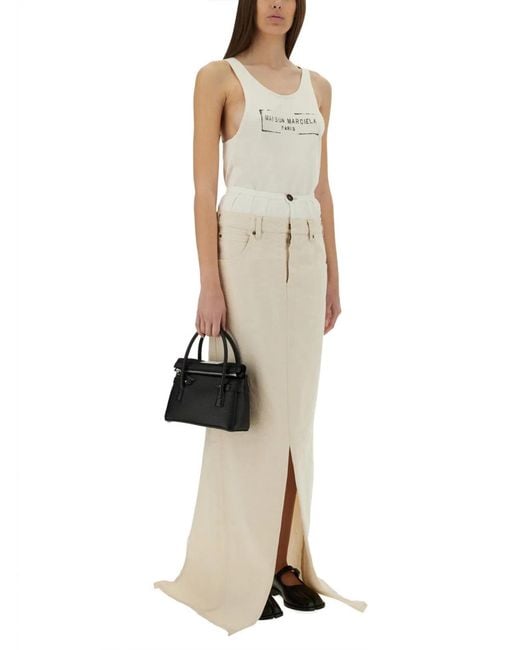 Maison Margiela White Viscose Cotton Tops
