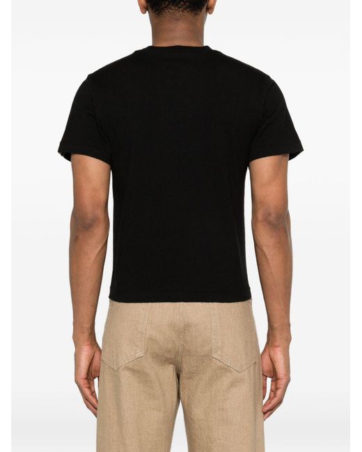 Extreme Cashmere Black Stripe Detail Short Sleeves
