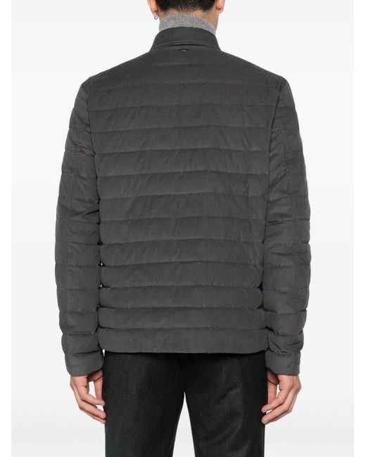 Herno Gray Shirt-Style Down Jacket for men