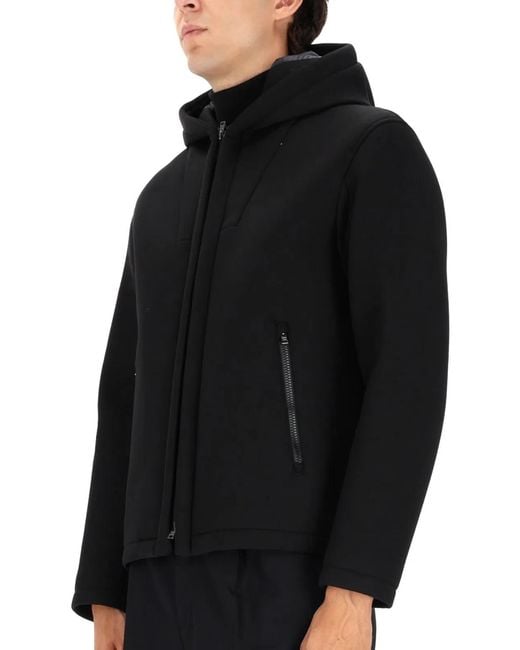 Herno Black 3-Layer Scuba Jacket for men
