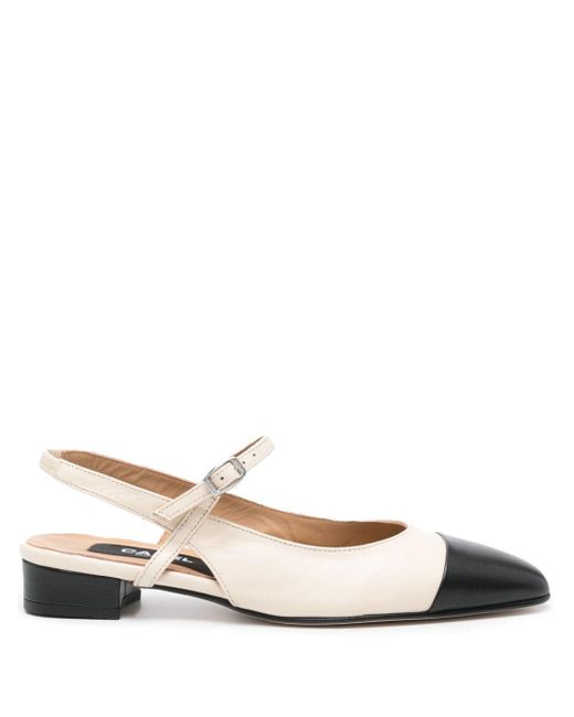 CAREL PARIS Natural Oceano Two-Tone Leather Slingback