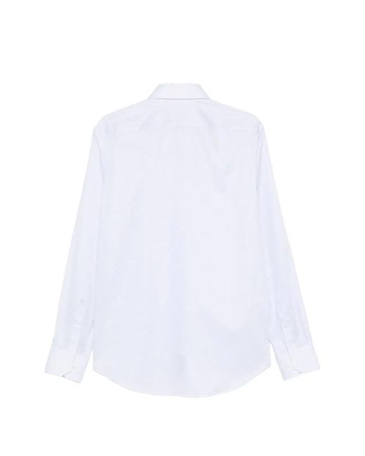 Boss White Cotton Shirt for men
