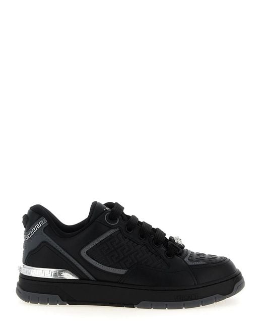 Versace Black 'Biggie Basket' Sneakers for men