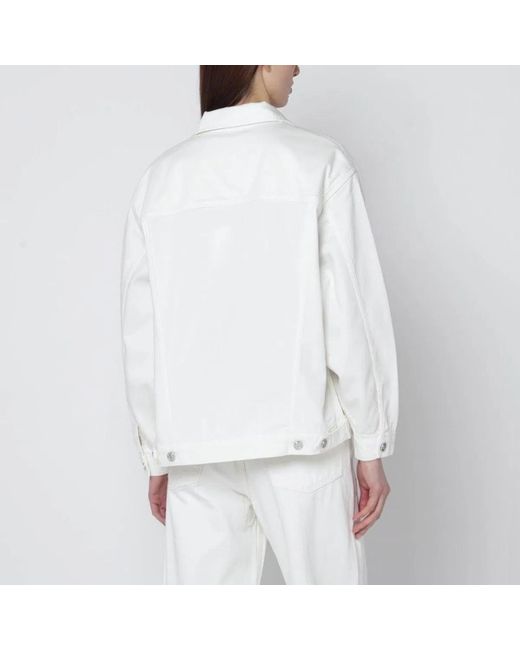 Anine Bing White Ecru Organic Denim Jacket