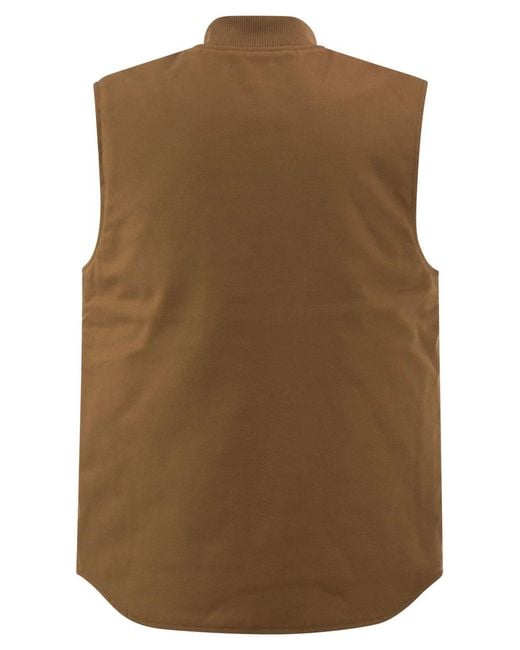 Carhartt Brown Padded Cotton Canvas Vest