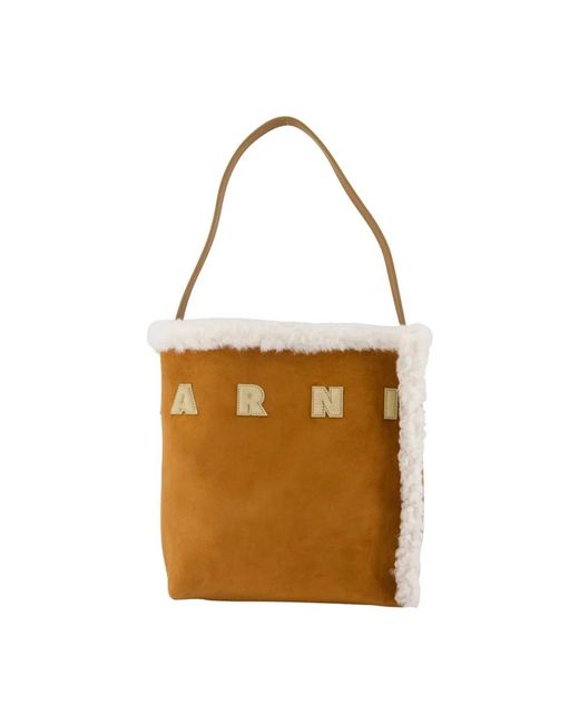 Marni Brown Museo Mini Shopper Bag